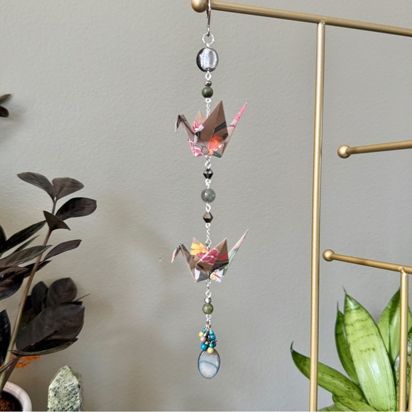 Hand Crafted Other - Origami Crane Ornament #1182 - 2 Smalls
